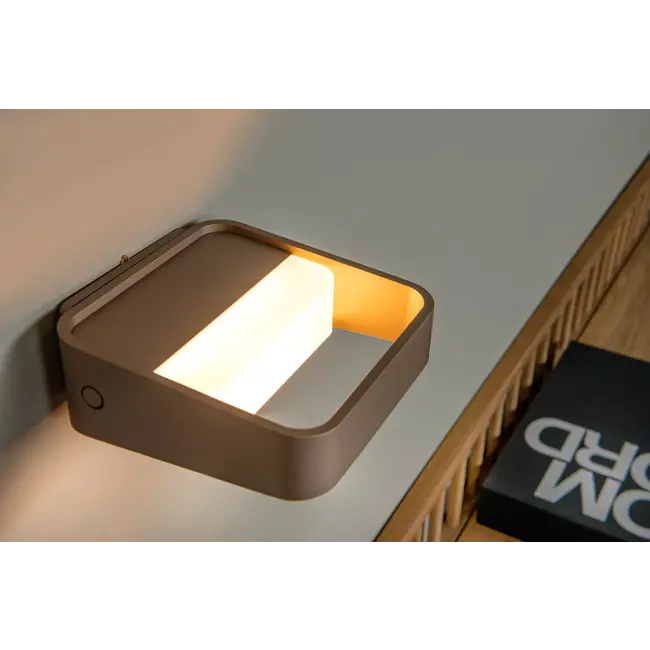 Premium SILVI - Oplaadbare Wandlamp - Accu/Batterij - LED Dimb. - 1x3,7W 2700K - Roest bruin - 23275/04/97