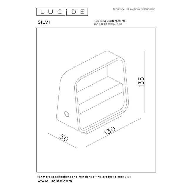 Premium SILVI - Applique Murale Rechargeable - Batterie - LED Dimmable. - 1x3,7W 2700K - Brun rouille - 23275/04/97