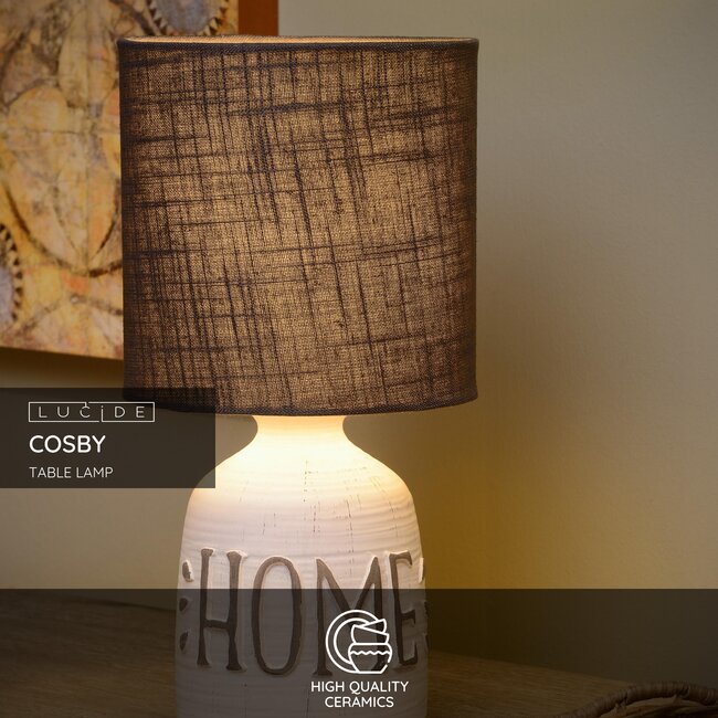 COSBY - Tafellamp - Ø 16,5 cm - 1xE14 - Wit - 47503/81/31