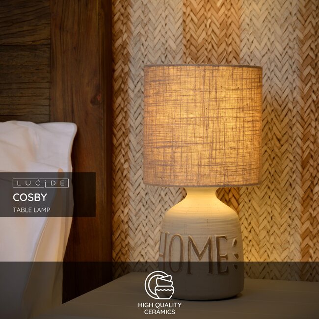 COSBY - Tafellamp - Ø 16,5 cm - 1xE14 - Grijs - 47503/81/36