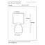 COSBY - Lampe de table - Ø 16,5 cm - 1xE14 - Gris - 47503/81/36