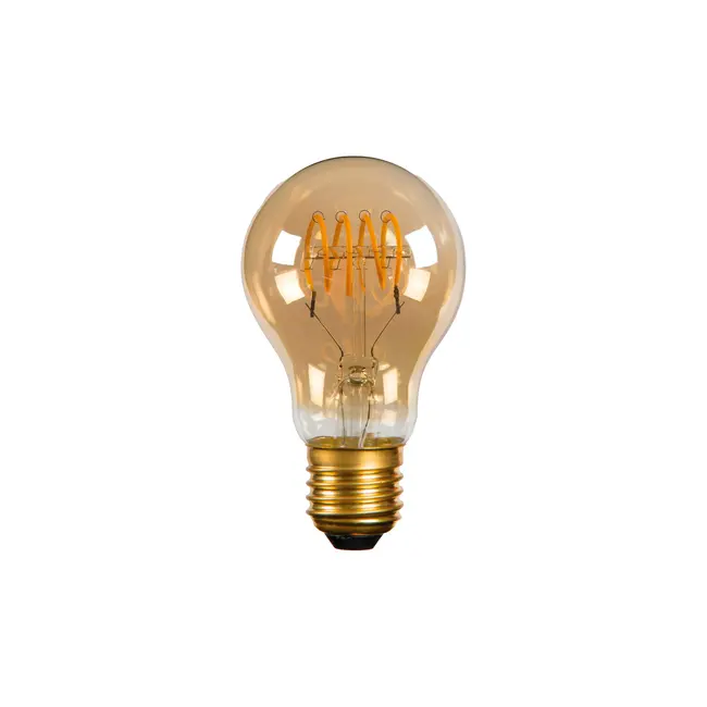 A60 TWILIGHT SENSOR - Lampe à filament - Ø 6 cm - LED - E27 - 1x4W 2200K - Capteur jour/nuit - Ambre - 49042/04/62