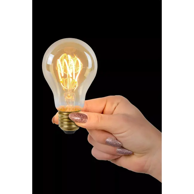 A60 TWILIGHT SENSOR - Lampe à filament - Ø 6 cm - LED - E27 - 1x4W 2200K - Capteur jour/nuit - Ambre - 49042/04/62