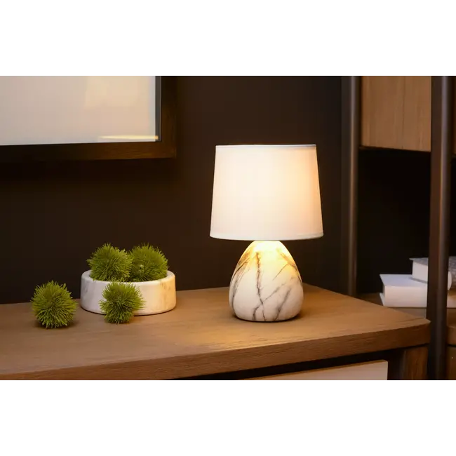 MARMO - Table lamp - Ø 16 cm - 1xE14 - White - 47508/81/31