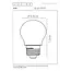 G45 - Ampoule à filament - Ø 4,5 cm - LED dimmable - Culot E27 - 1 x 4 W 2700 K - Finition mate - 49021/04/67