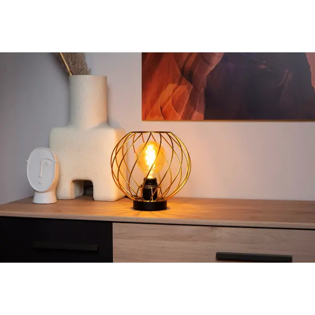 DANZA - Lampe de table - Ø 25 cm - 1xE27 - Or mat / Laiton - 21528/25/02