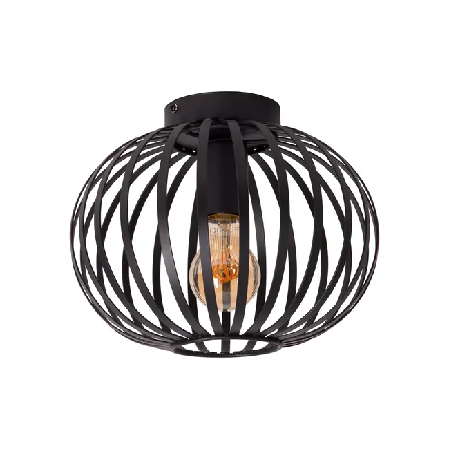 Lucide MANUELA - Plafonnière - Ø 25 cm - 1xE27 - Zwart
