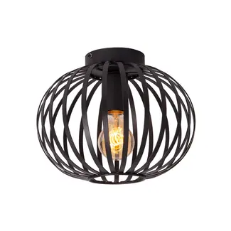 Lucide Lucide MANUELA - Ceiling lamp - Ø 25 cm - 1xE27 - Black