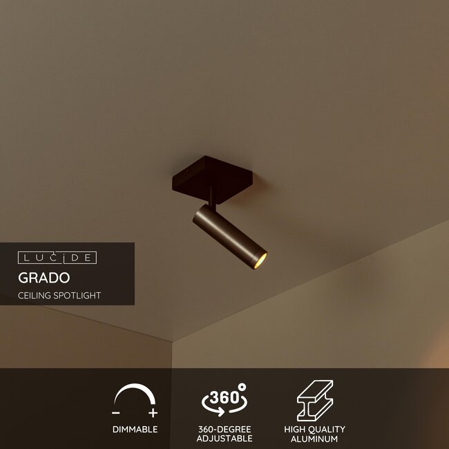 GRADO - Ceiling spotlight - 1xGU10 (MR11) - Grey iron - 22974/01/15