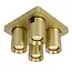 NIGEL - Plafondspot - LED Dim to warm - GU10 - 4x5W 2200K/3000K - Mat Goud / Messing - 09929/20/02