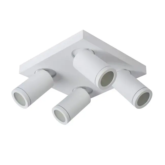 TAYLOR - Spot de plafond Salle de bain - LED Dim to warm - GU10 - 4x5W 2200K/3000K - IP44 - Blanc - 09930/20/31