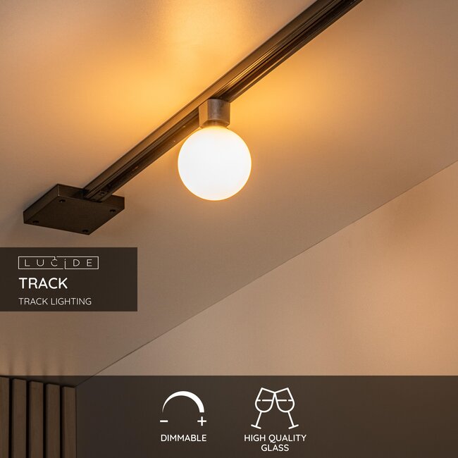 TRACK TYCHO - Railspot - 1-phase Rail system / Rail lighting - 1xG9 - Opal (Expansion) - 09959/31/61