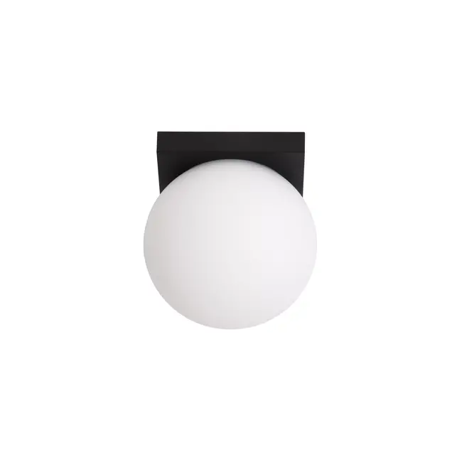 TASSA - Plafonnière Badkamer - Ø 13,5 cm - LED Dim to warm - 1x12W 1800K/3000K - IP40 - Zwart - 57150/10/30