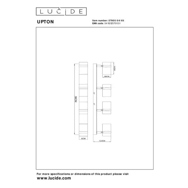 UPTON - Spot de plafond - 4xGU10 - Fumé - 57900/04/65