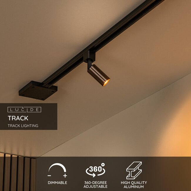 TRACK RITMO Railspot - 1-phase Rail system / Rail lighting - 1xGU10-MR11 - Coffee (Expansion) - 09960/01/97