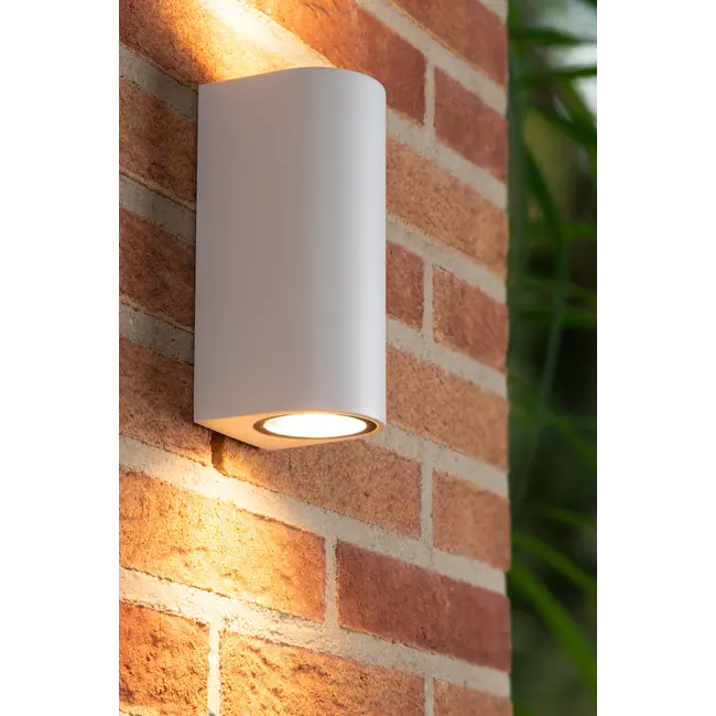 ZARO - Wandspot / Wandlamp Binnen/Buiten - 2xGU10 - IP44 - Wit - 69801/02/31
