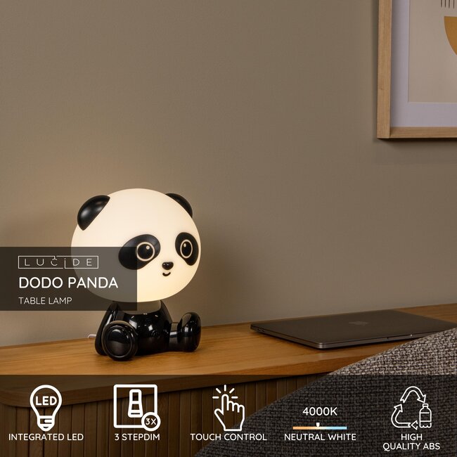 DODO PANDA - Table lamp Children's room - LED 3 StepDim - 1x3W 4000K - Black - 71593/03/30