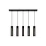 LIONEL - Pendant lamp - 5xE27 - Black - 73406/05/30