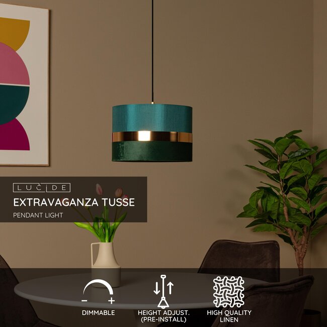 EXTRAVAGANZA BETWEEN - Hanging lamp - Ø 30 cm - 1xE27 - Green - 10409/01/33