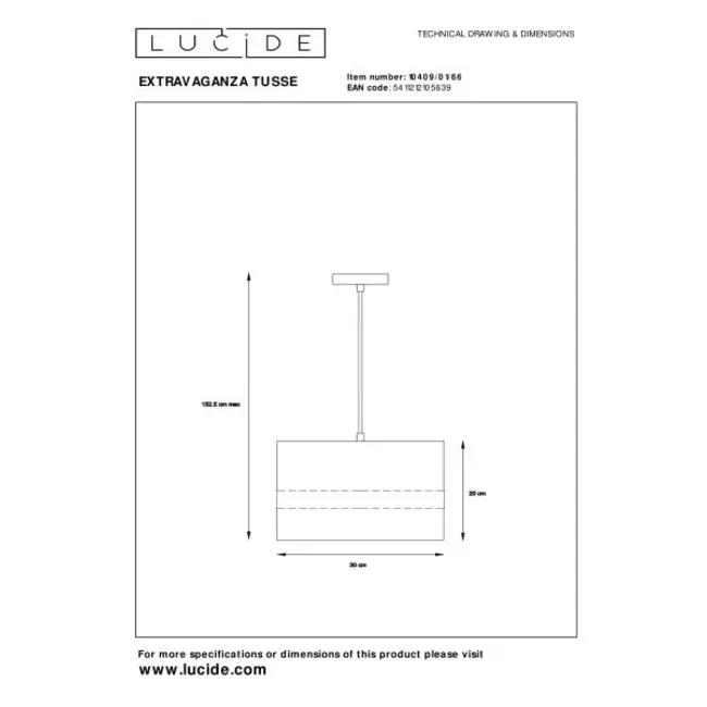 EXTRAVAGANZA BETWEEN - Pendant lamp - Ø 30 cm - 1xE27 - Pink - 10409/01/66