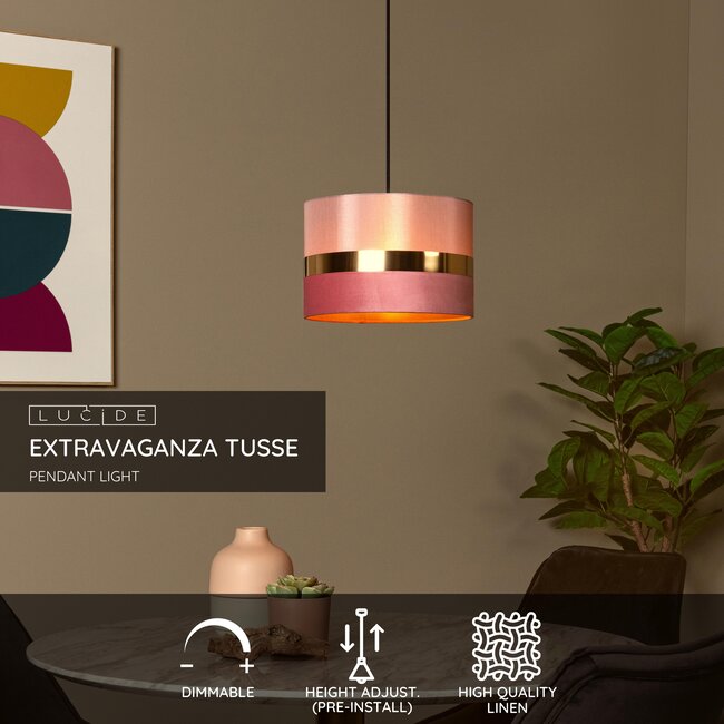 EXTRAVAGANZA BETWEEN - Pendant lamp - Ø 30 cm - 1xE27 - Pink - 10409/01/66