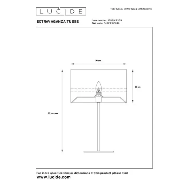 EXTRAVAGANZA TUSSE - Tafellamp - Ø 30 cm - 1xE14 - Groen - 10509/81/33
