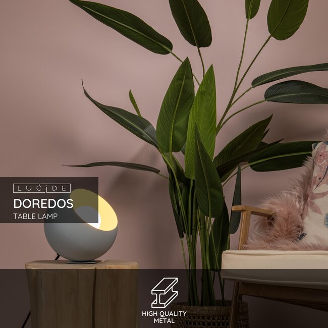 DOREDOS - Tafellamp - Ø 20 cm - 1xE27 - Pastel blauw - 51500/20/68