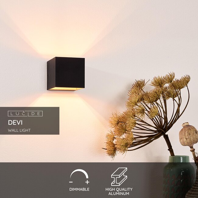 DEVI - Applique - 1xG9 - Noir - 09201/01/30