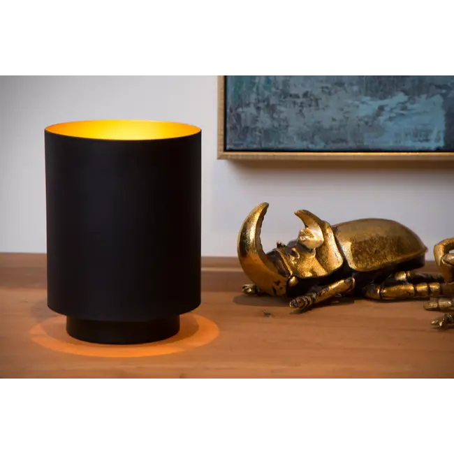 SUZY - Tafellamp - Ø 12 cm - 1xE14 - Zwart - 45588/01/30