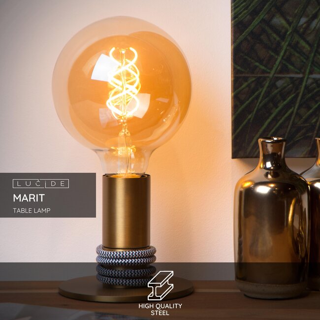 MARIT - Tafellamp - 1xE27 - Mat Goud / Messing - 45576/01/02