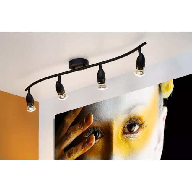 CARO - Ceiling spotlight - 4xGU10 - Black - 13955/04/30