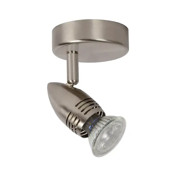 CARO-LED - Spot plafond - Ø 9 cm - LED - GU10 - 1x5W 2700K - Chrome Dépoli - 13955/05/12