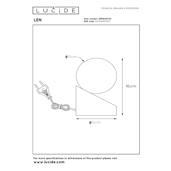 LEN - Tafellamp - Ø 10 cm - 1xG9 - Licht hout - 45561/01/72
