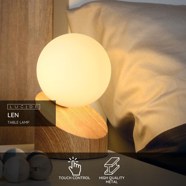 LEN - Lampe de table - Ø 10 cm - 1xG9 - Bois clair - 45561/01/72