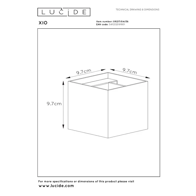 XIO - Wall lamp - LED Dimb. - G9 - 1x4W 2700K - Adjustable beam angle - Gray - 09217/04/36