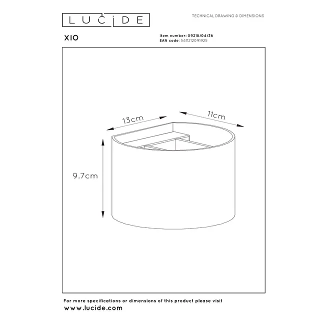XIO - Applique - LED Dimb. - G9 - 1x3,5W 2700K - Angle de faisceau réglable - Gris - 09218/04/36