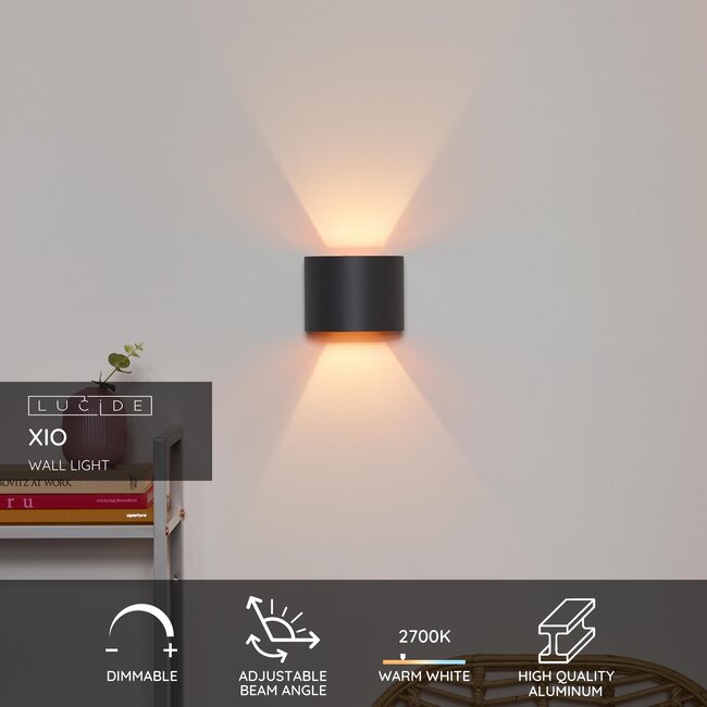 XIO - Wandlamp - LED Dimb. - G9 - 1x3,5W 2700K - Verstelbare stralingshoek - Grijs - 09218/04/36