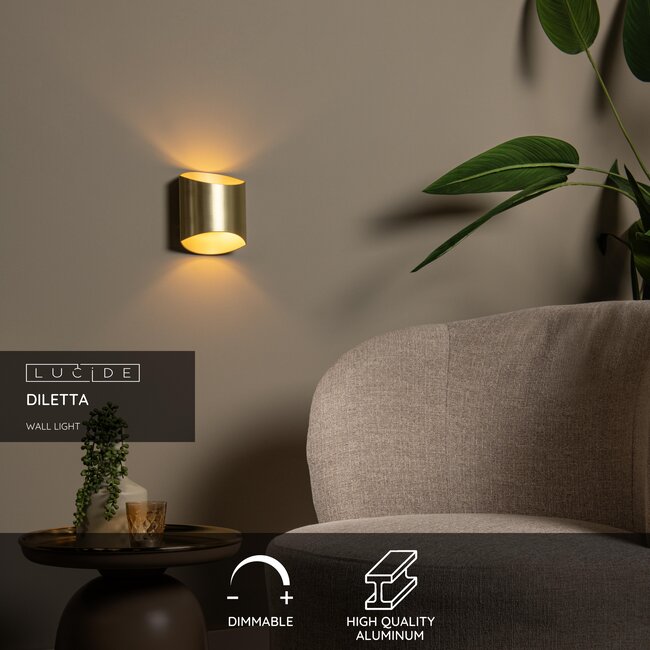 DILETTA - Applique - 1xG9 - Or mat / Laiton - 09240/01/02