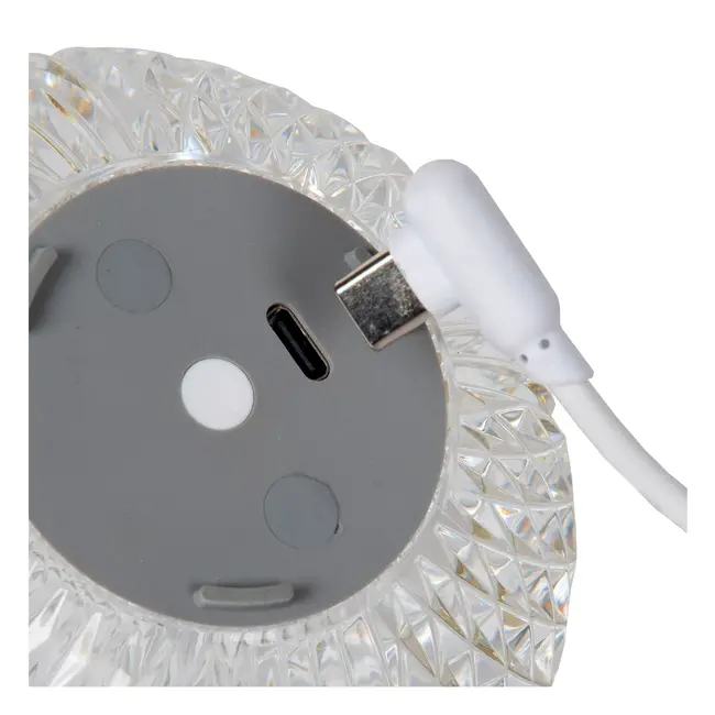 CINTRA - Rechargeable Table Lamp - Battery - Ø 11 cm - LED 3 StepDim - 1x2W 2700K - Transparent - 13599/02/60