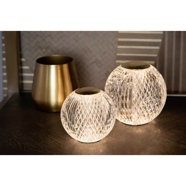 CINTRA - Rechargeable Table Lamp - Battery/Battery - Ø 11 cm - LED 3 StepDim - 1x2W 2700K - Transparent - 13599/02/60