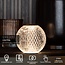 CINTRA - Lampe de table rechargeable - Piles - Ø 11 cm - LED 3 niveaux d'intensité - 1 x 2 W 2700 K - Transparente - 13599/02/60