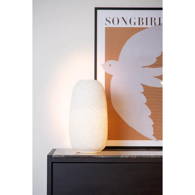 FLORES - Table lamp - Ø 17.5 cm - 1xE14 - White - 13541/18/31