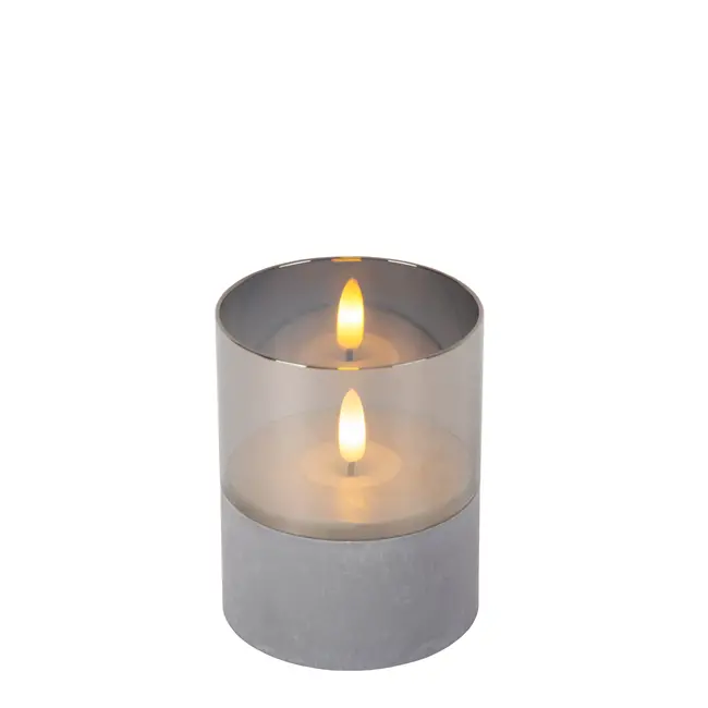 VELAS - Tafellamp - Batterijen - Ø 8 cm - LED - 3x0,2W 2700K - Fumé - Set van 3 - 13500/03/65