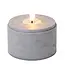 VELAS - Lampe de table - Piles - Ø 8 cm - LED - 3x0,2W 2700K - Fumée - Lot de 3 - 13500/03/65