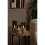 VELAS - Tafellamp - Batterijen - Ø 8 cm - LED - 3x0,2W 2700K - Fumé - Set van 3 - 13500/03/65