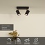 GRONY - Spot plafond - LED Dim to warm - GU10 - 2x5W 2200K/3000K - Noir - 17998/10/30