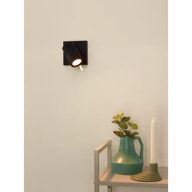 GRONY - Plafondspot - LED Dim to warm - GU10 - 1x5W 2200K/3000K - Zwart - 17998/05/30