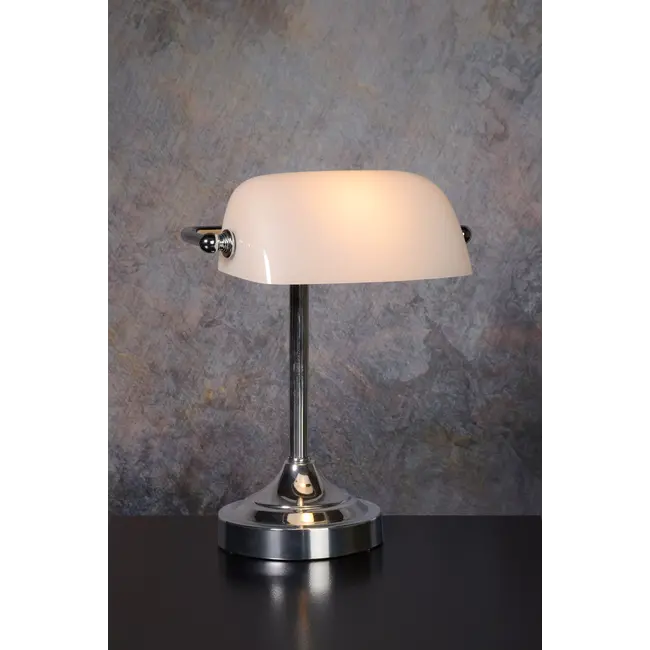 BANKER - Lampe de bureau - 1xE14 - Chrome - 17504/01/11
