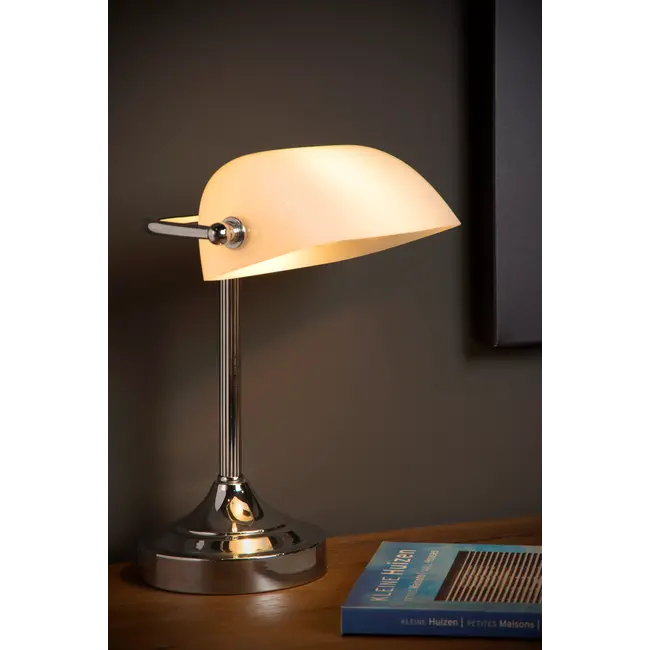 BANKER - Bureaulamp - 1xE14 - Chroom - 17504/01/11