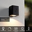 RAMIN - Wall lamp - Solar energy - LED Dimb. - 1x1W 2850K/3150K - IP54 - Day/night sensor - Black - 15818/01/30